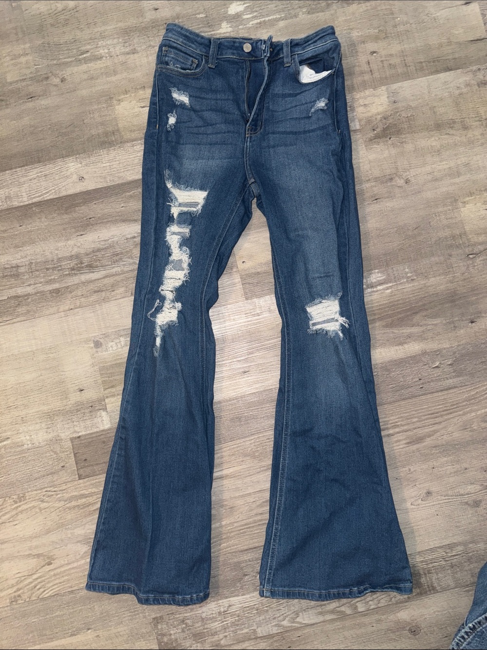 Women’s Distressed Flared Jeans